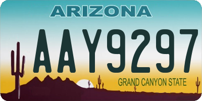 AZ license plate AAY9297