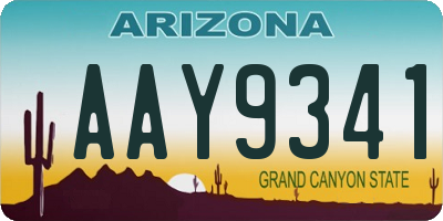 AZ license plate AAY9341