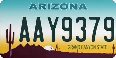 AZ license plate AAY9379