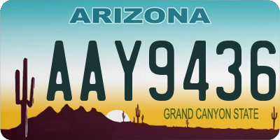 AZ license plate AAY9436