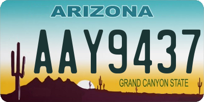 AZ license plate AAY9437