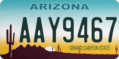 AZ license plate AAY9467