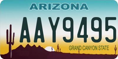 AZ license plate AAY9495
