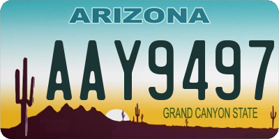 AZ license plate AAY9497