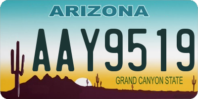 AZ license plate AAY9519