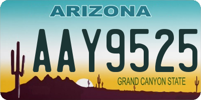 AZ license plate AAY9525