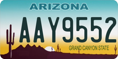 AZ license plate AAY9552
