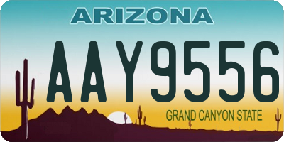 AZ license plate AAY9556