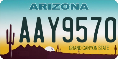 AZ license plate AAY9570