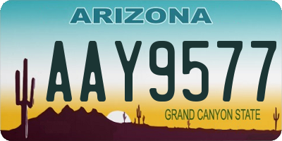 AZ license plate AAY9577