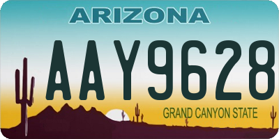 AZ license plate AAY9628