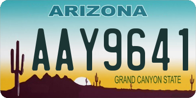 AZ license plate AAY9641