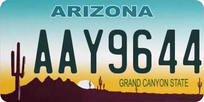 AZ license plate AAY9644