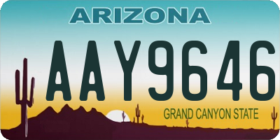 AZ license plate AAY9646