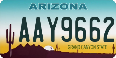AZ license plate AAY9662
