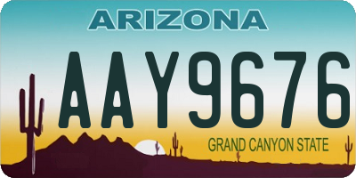 AZ license plate AAY9676