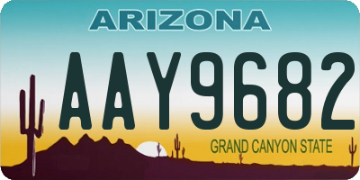 AZ license plate AAY9682