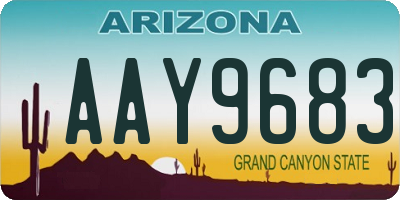 AZ license plate AAY9683