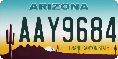 AZ license plate AAY9684