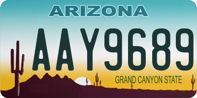 AZ license plate AAY9689