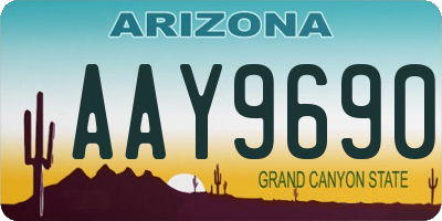 AZ license plate AAY9690