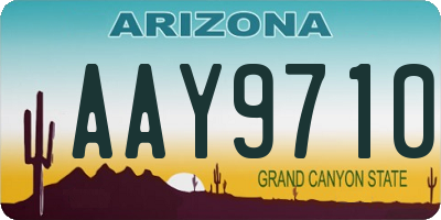 AZ license plate AAY9710