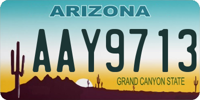 AZ license plate AAY9713