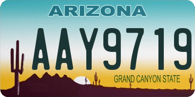 AZ license plate AAY9719
