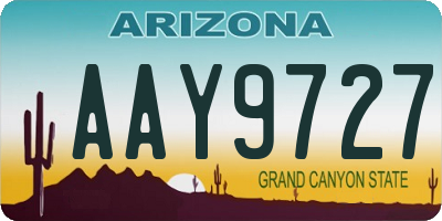 AZ license plate AAY9727
