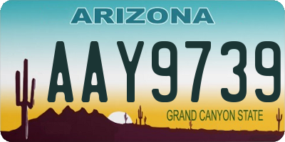 AZ license plate AAY9739