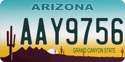 AZ license plate AAY9756