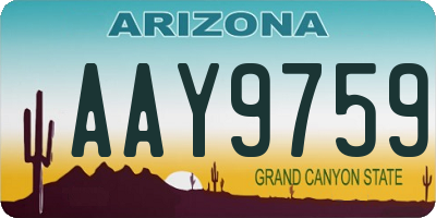 AZ license plate AAY9759