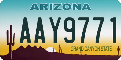 AZ license plate AAY9771
