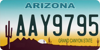 AZ license plate AAY9795