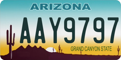 AZ license plate AAY9797