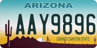 AZ license plate AAY9896