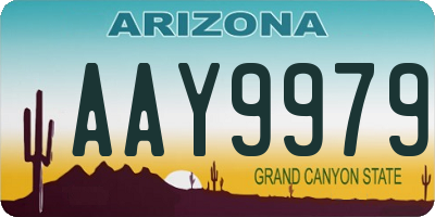 AZ license plate AAY9979