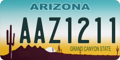 AZ license plate AAZ1211