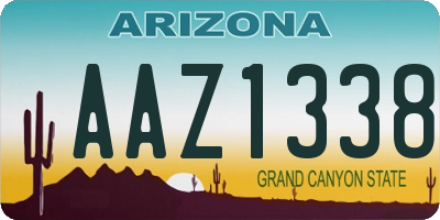 AZ license plate AAZ1338
