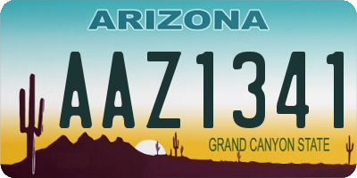 AZ license plate AAZ1341