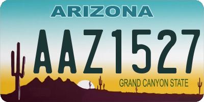 AZ license plate AAZ1527