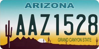 AZ license plate AAZ1528