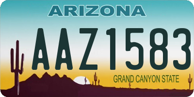 AZ license plate AAZ1583