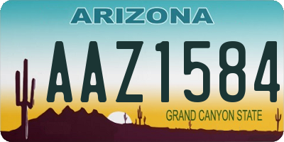 AZ license plate AAZ1584
