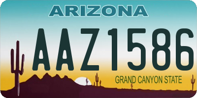 AZ license plate AAZ1586
