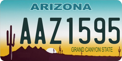 AZ license plate AAZ1595