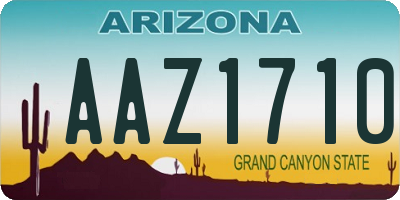 AZ license plate AAZ1710