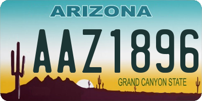 AZ license plate AAZ1896
