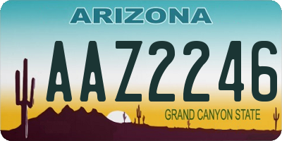 AZ license plate AAZ2246