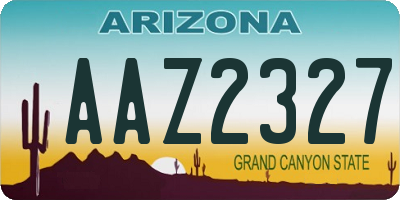 AZ license plate AAZ2327